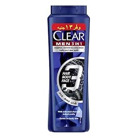 كلير شامبو للشعر والجسم والوجه بالفحم النشط 550 مل وفر 13 جنية #