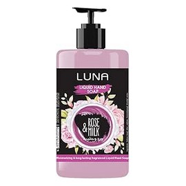 لونا هاند ووش ورد و حليب بمبى 500 مل 