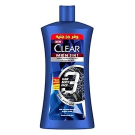 كلير شامبو للشعر والجسم والوجه بالفحم النشط 900 مل وفر 15 جنية #