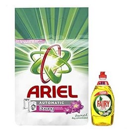 اريال اتوماتيك داونى 4 ك + فيرى 450 مل 
