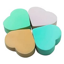 سوناتا اسفنجة مكياج شكل قلب كيس 4 قطعة##