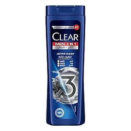 كلير شامبو تنظيف نشط 3*1 رجالى 180 مل 