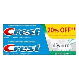 كرست معجون اسنان ثرى دى وايت 100 مل عرض 2 قطعة خصم 20 % offer