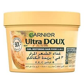 غارنيية الترا دوكس 3*1 (حمام زيت+ماسك+كريم) للشعر الكيرلي الجاف390 مل #@