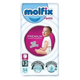 مولفيكس بريميوم اوكسجين كلوت 3 54 حفاضة @