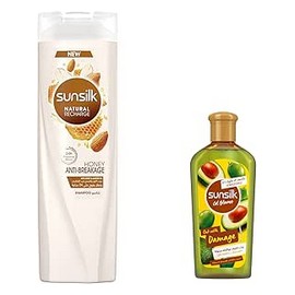 صانسيلك شامبو الشكل الجديد 350 مل + زيت 75 مل #