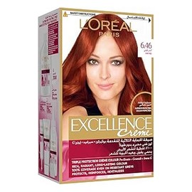 لوريال صبغة اكسلانس كريم احمر ياقوتى 6.46 
