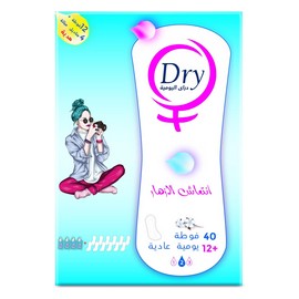 دراى دايلى فوط يومية عادية انتعاش الازهار علبة 40 +12 فوطة offer 