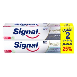 سيجنال معجون أسنان كومبليت 8 بخلاصة الفحم 100مل عرض 2 قطعة