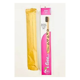 اى لايف فرشاة اسنان بالخيزران والفحم كبار