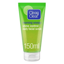 كلين اند كلير مقشر يومى للوجه يتحكم باللمعان اخضر 150 مل