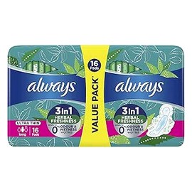 اولويز ماكسى سميكه الوفيرا ازرق طويل 16+2 فوطة