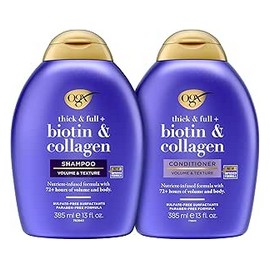 OGX شامبو بالبيوتين والكولاجين 385 مل+OGX بلسم بالبيوتين والكولاجين 385 ملoffer #