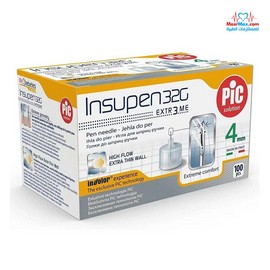 سن قلم انسولين مقاس 4 علبة 100 قطعة
